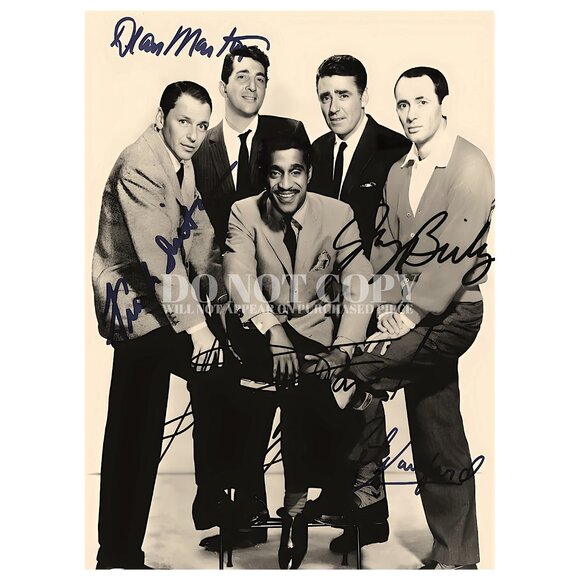 The Rat Pack Photograph 11 X 15 - Rare Group Portrait - Photo - Poster Art Print - Picture 1 of 2